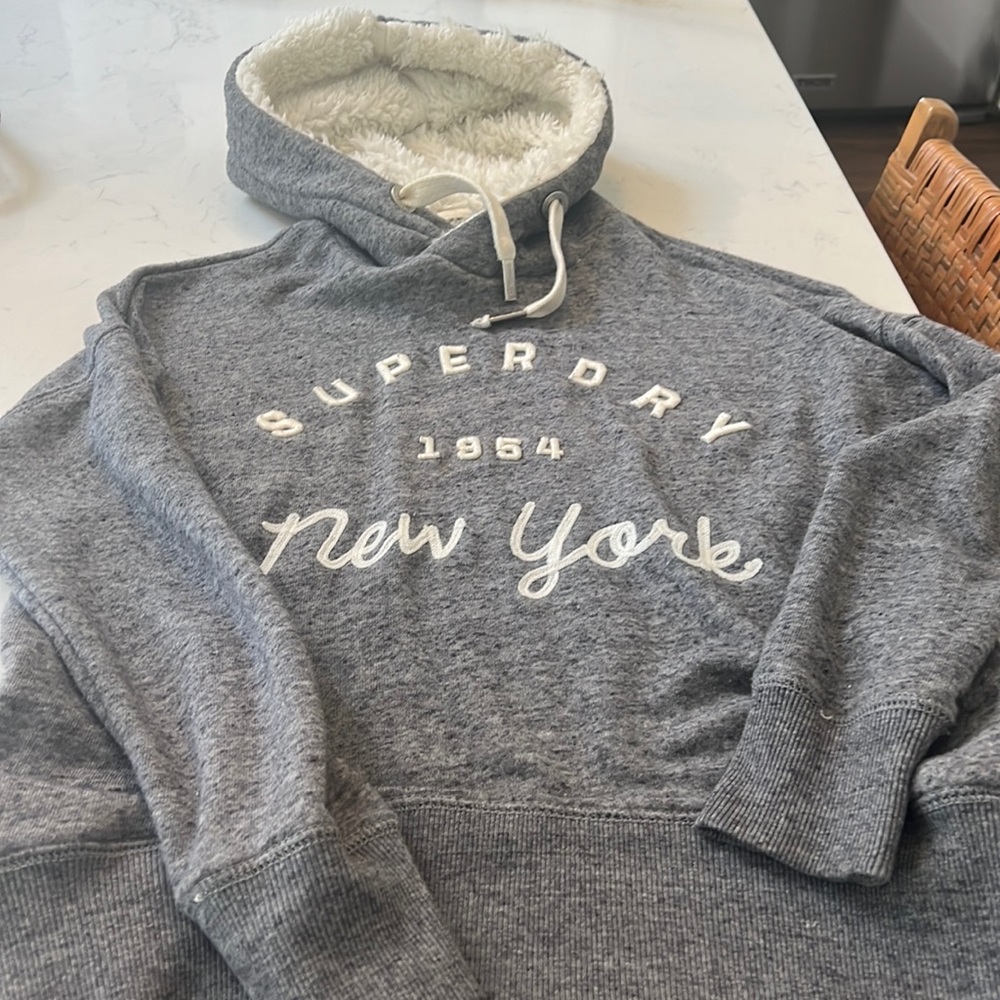 Superdry hoodie with soft fur hood!